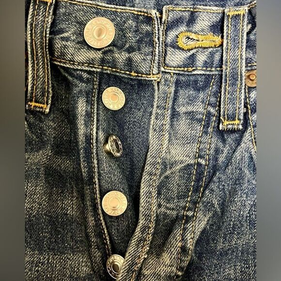RE/DONe Denim!COMFORT STRETCH HIGH RISE STOVE PIPE ButtonUp Jeans Size 23 - Picture 4 of 14
